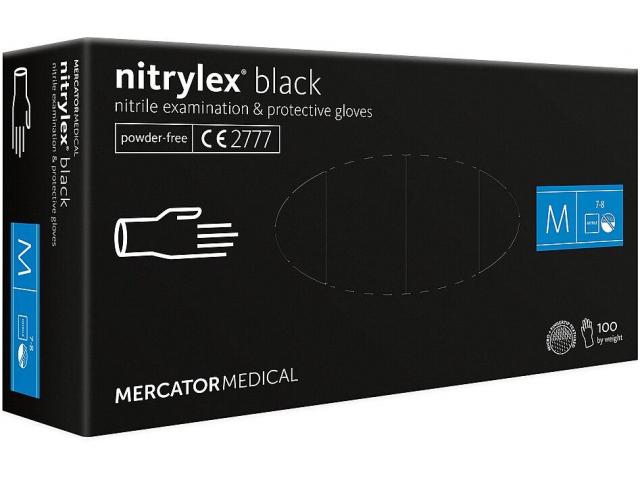 Boite de gants nitrile noir Nitrylex Mercator